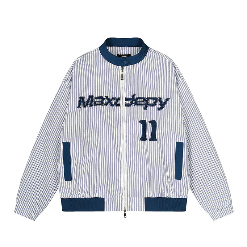 Stand Collar Jacket Women Autumn Loose Couple Casual Baseball Coat