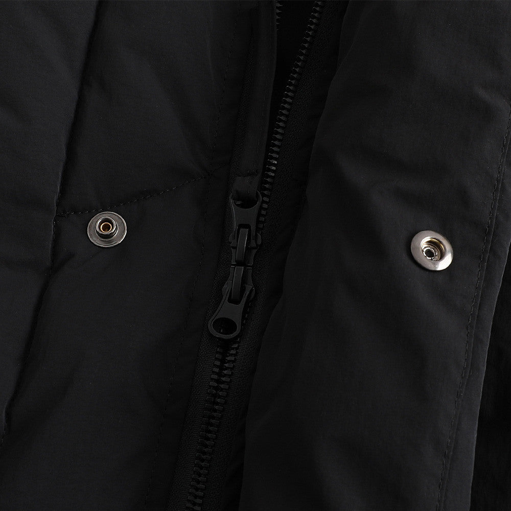 Thick semi high neck cotton jacket