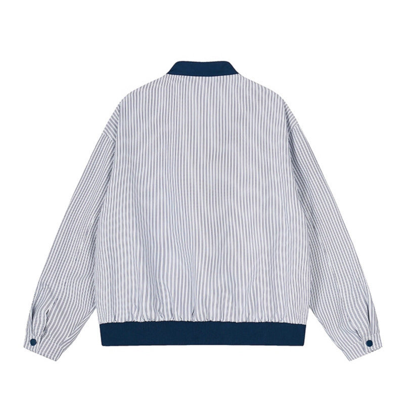 Stand Collar Jacket Women Autumn Loose Couple Casual Baseball Coat