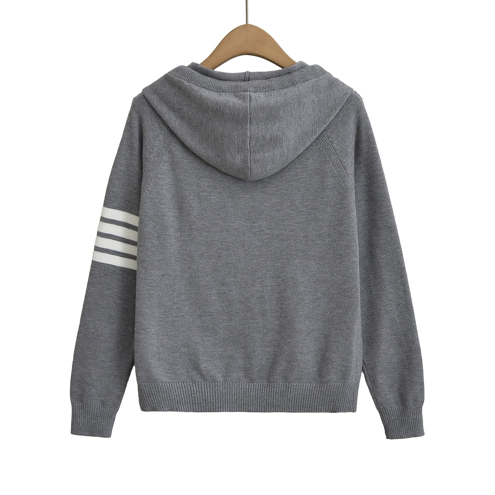 Hooded zipper sweater