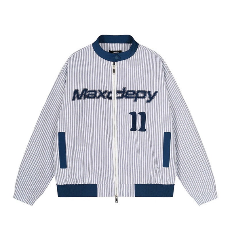 Stand Collar Jacket Women Autumn Loose Couple Casual Baseball Coat