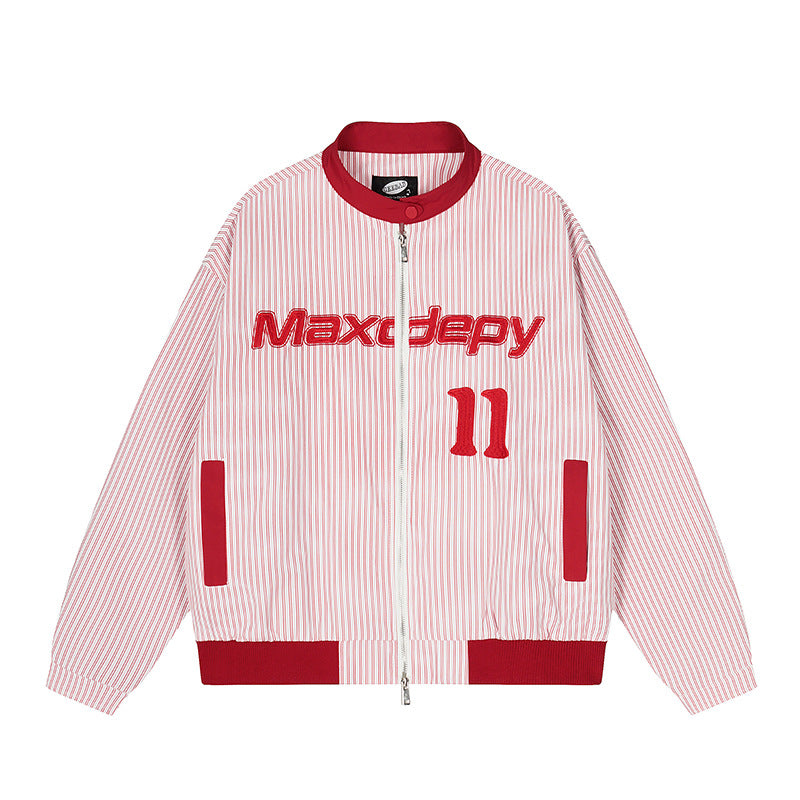 Stand Collar Jacket Women Autumn Loose Couple Casual Baseball Coat