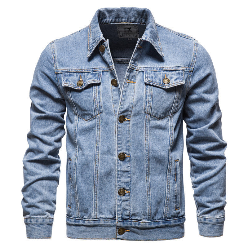 Men's Denim Jacket Style Oversized Front Coat